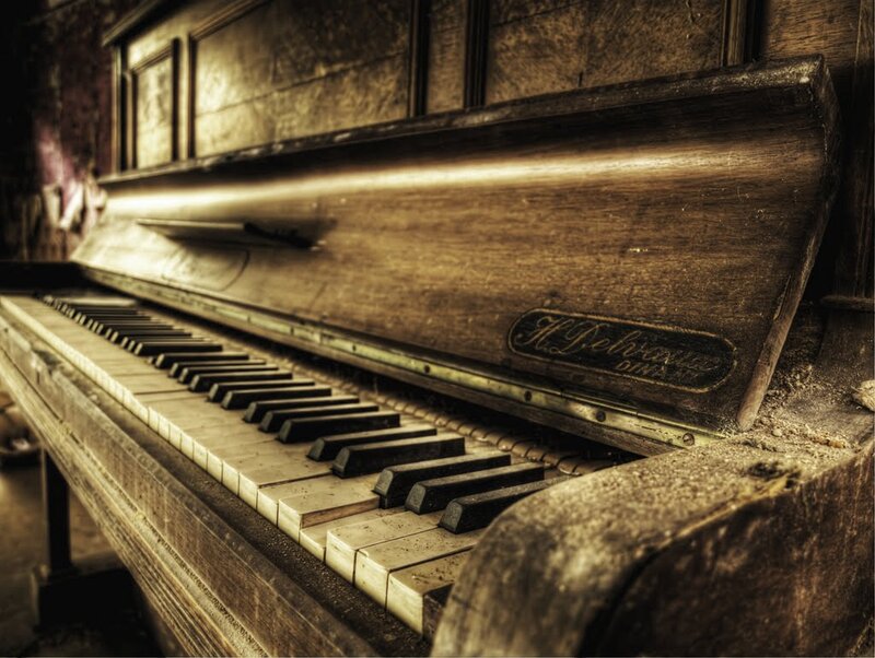 Old Piano in Room