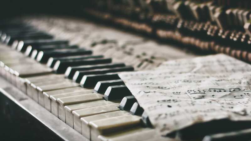 Old Piano Keys — Black, Melancholic