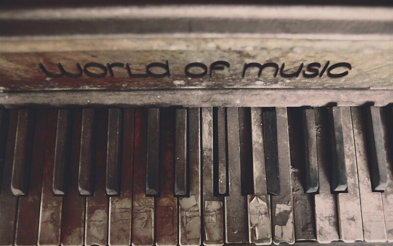 Old Piano Keys — Brown, Dramatic