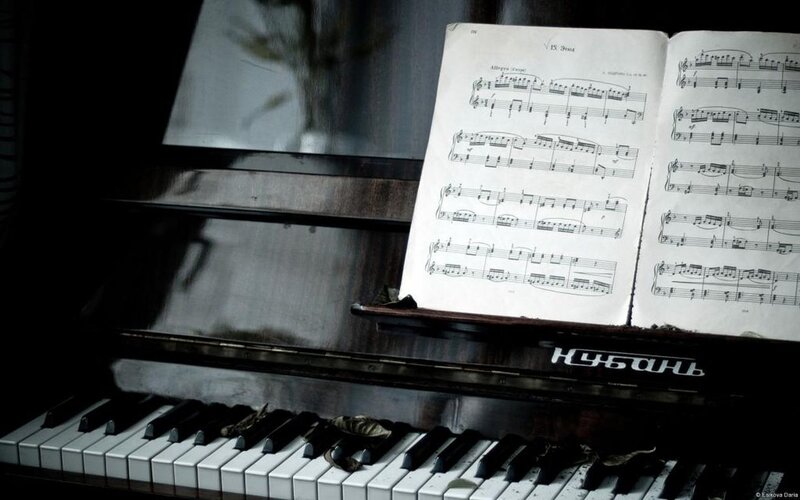 Old Piano with Sheet Music