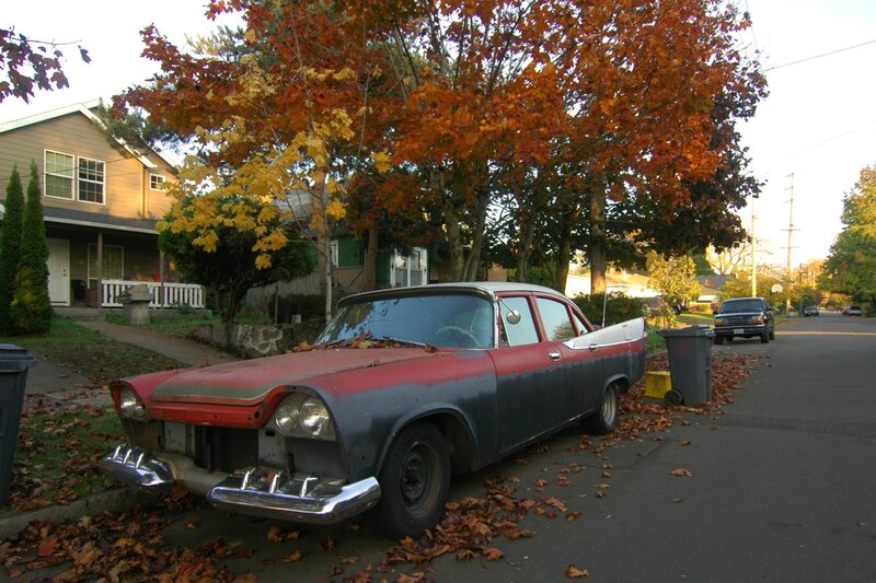 Old Red Car on Street