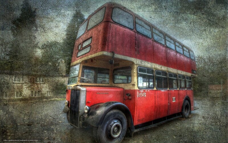 Old red double-decker bus