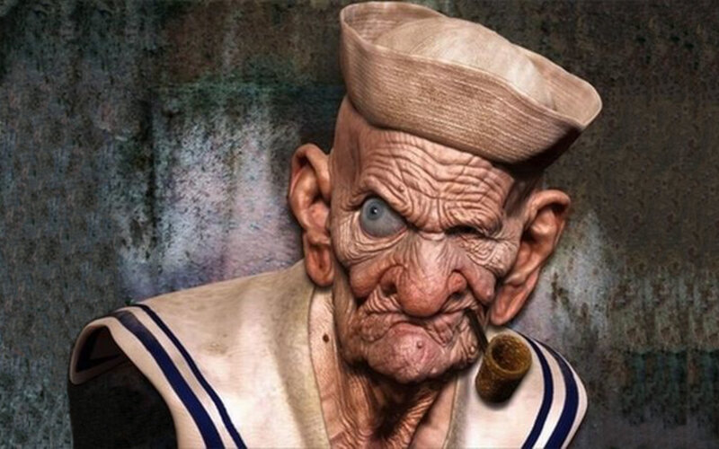 Old sailor with pipe
