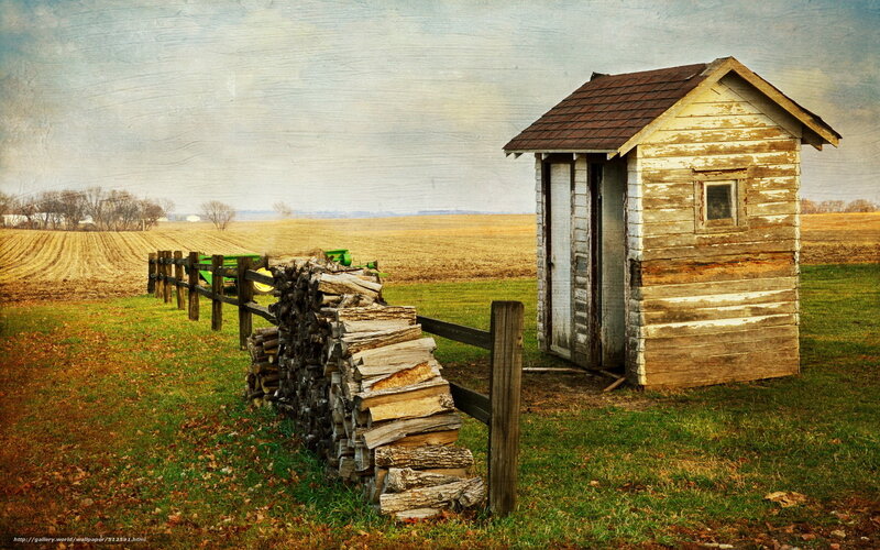 Old shed in a rural field