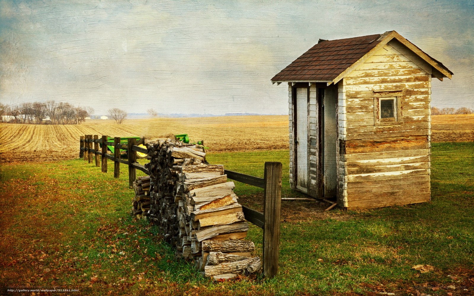 Old shed in a rural field