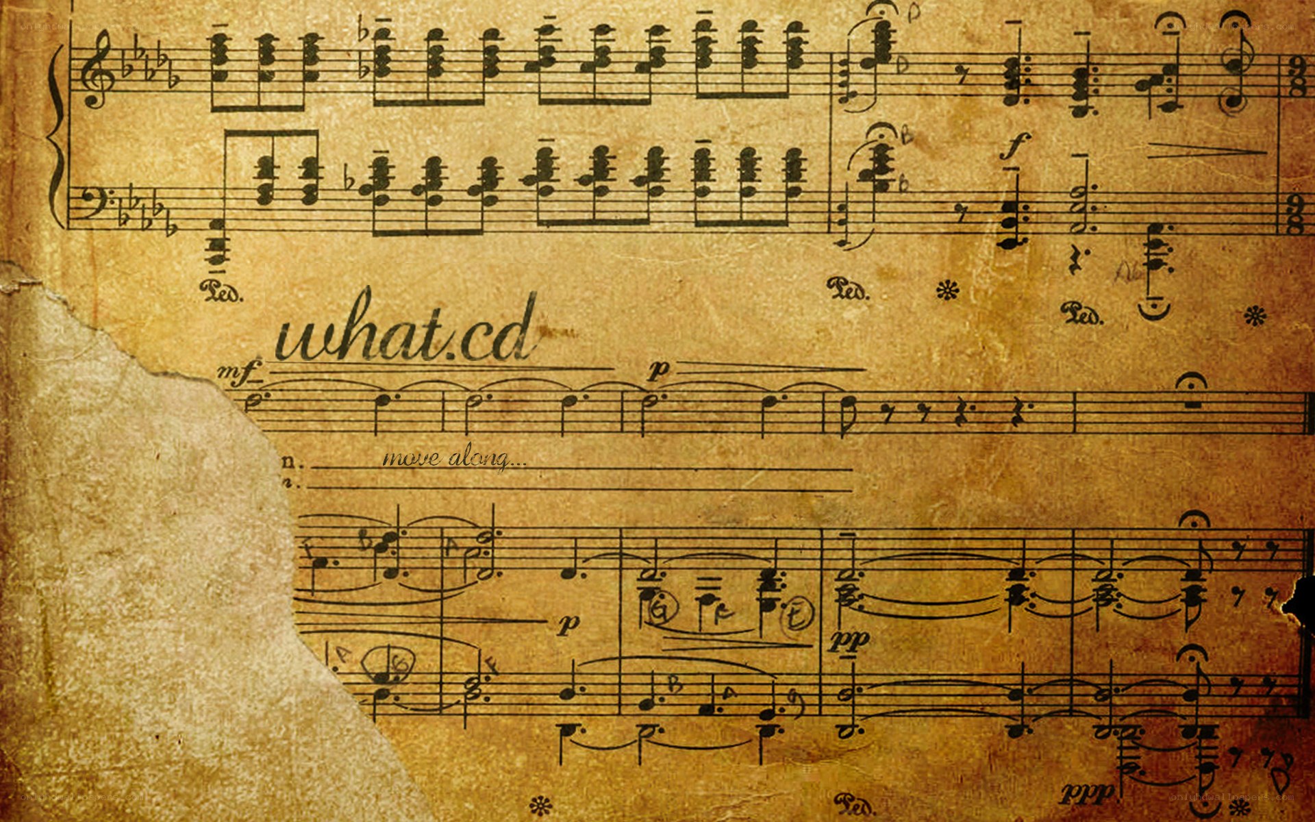 old sheet music with text