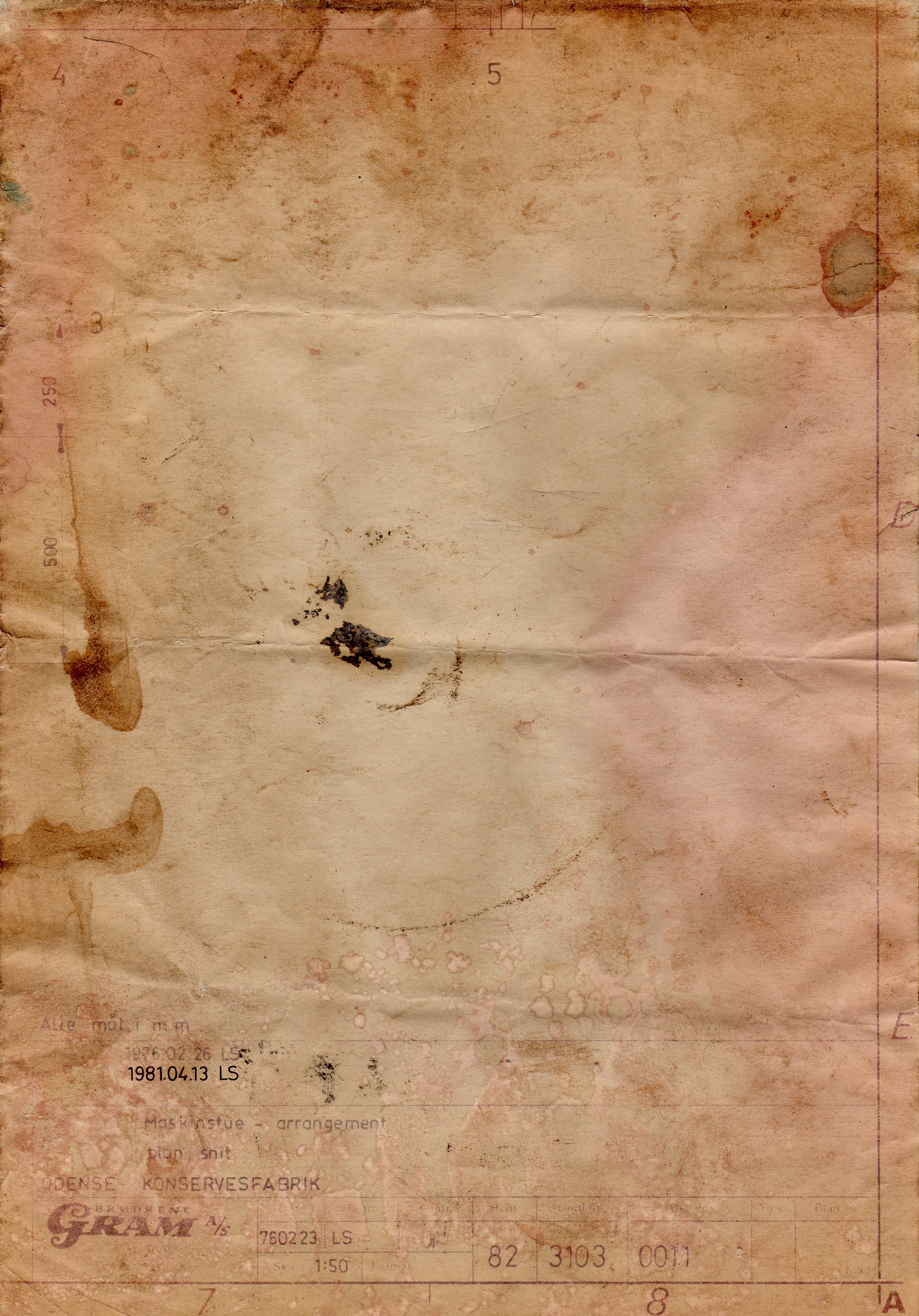 old stained paper document