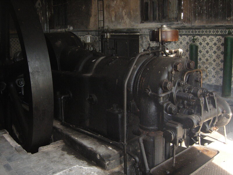 old steam engine in a factory