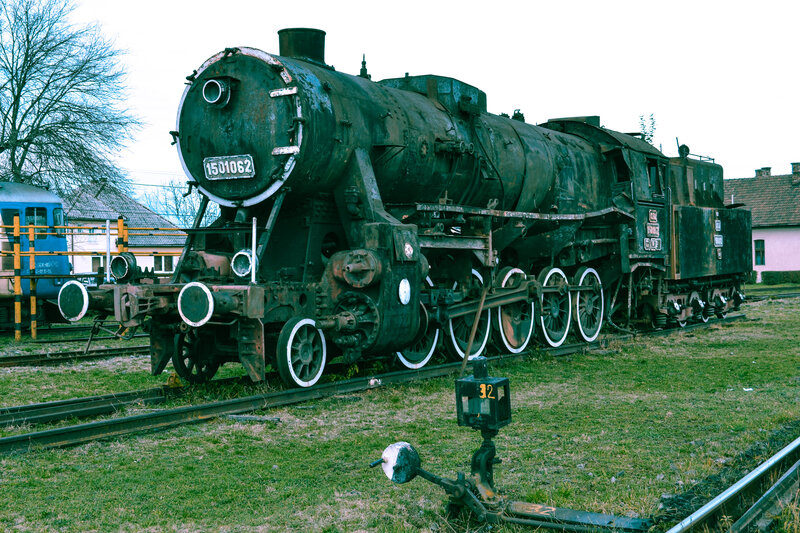 Old Steam Locomotive — Green
