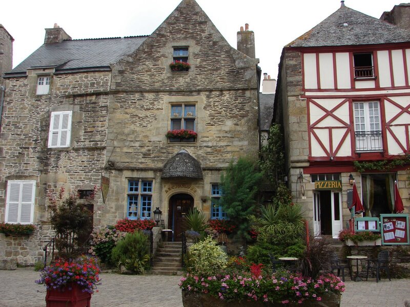 Old stone buildings in a French town