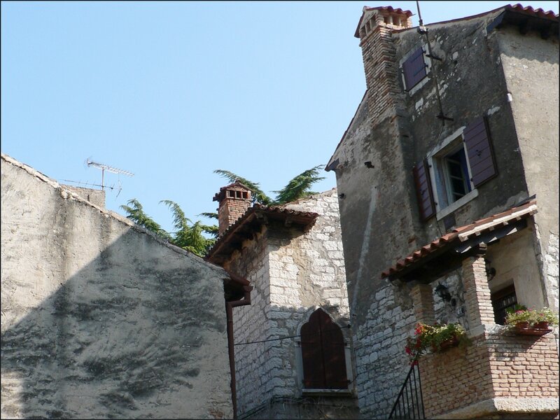 Old stone buildings in a village