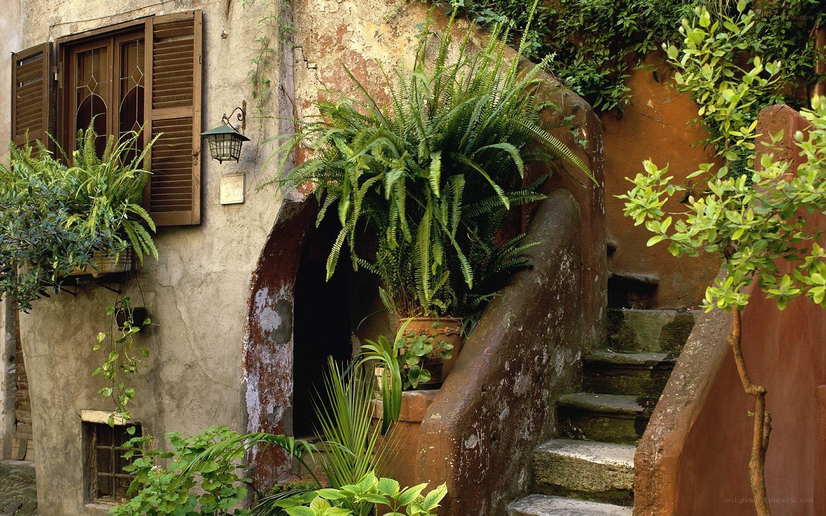 Old stone house with garden