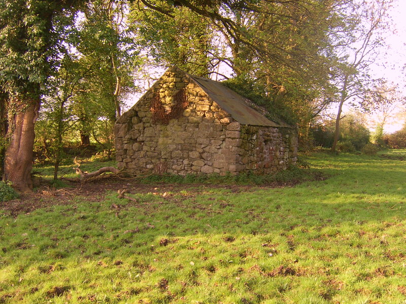 Old stone shed in a field