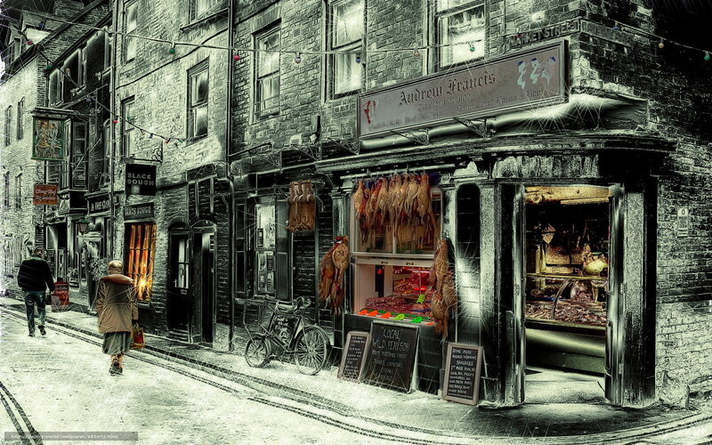 Old street butcher shop