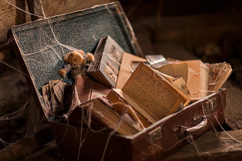 Old Suitcase with Books