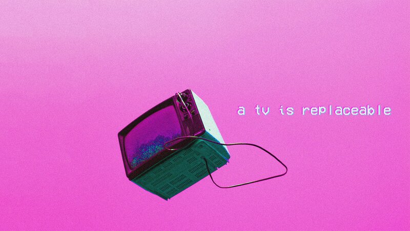 Old Television Set — Pink