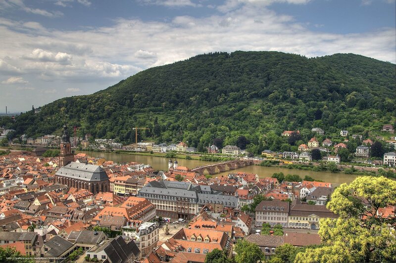 Old Town by River — Green, Serene
