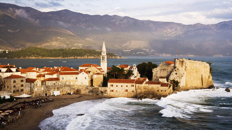 Old Town by the Sea — Blue, Serene, Afternoon