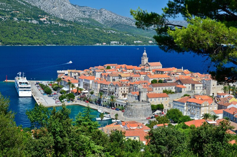 Old Town by the Sea — Blue, Serene