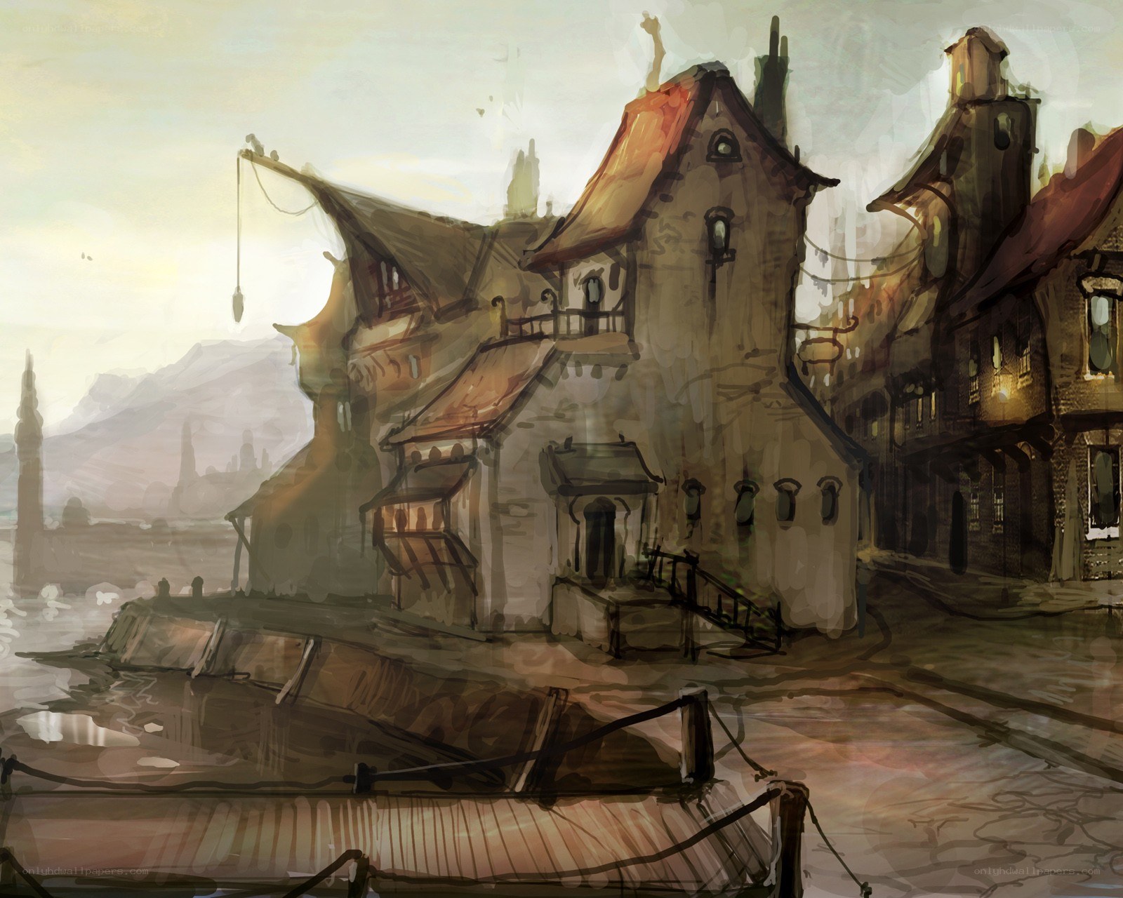 Old town by the water