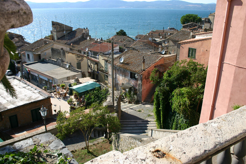 Old Town Overlooking Sea