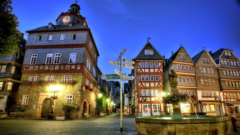 Old Town Square at Dusk