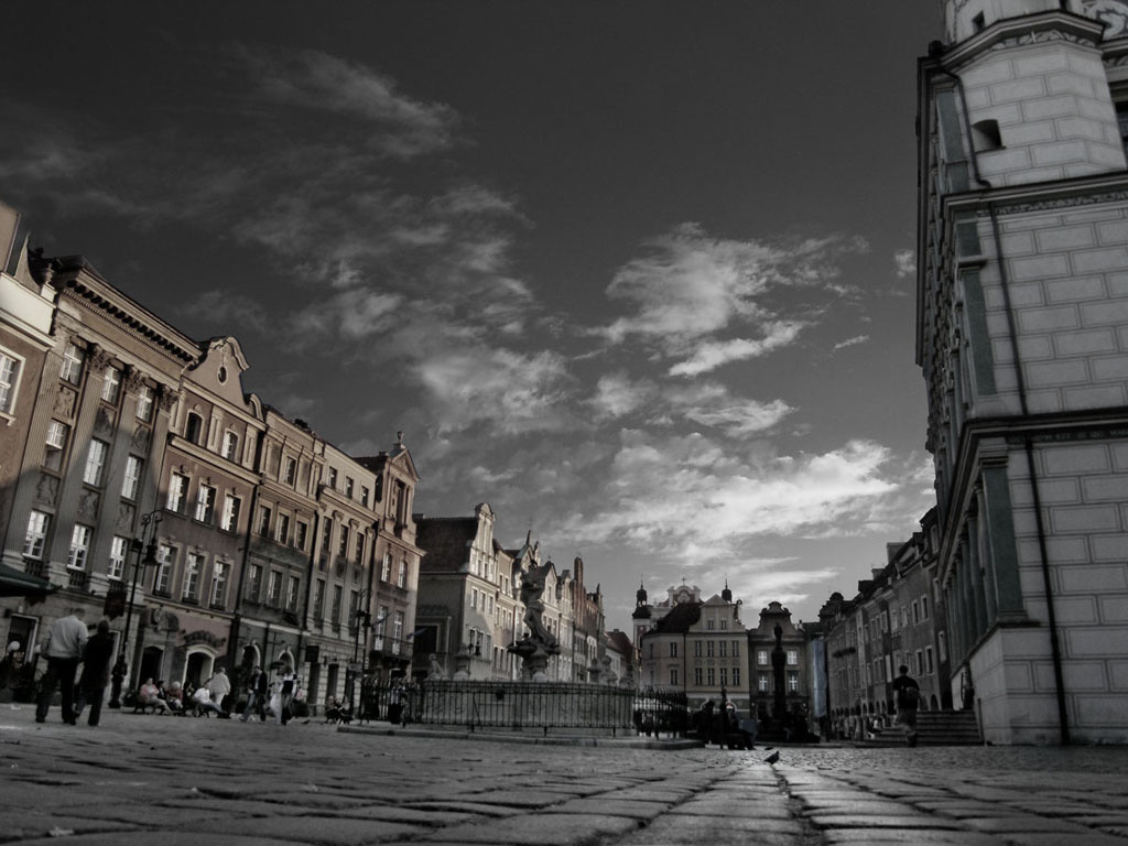 Old town square in Poland