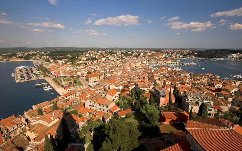 Old Town with Red Roofs — Orange, Serene