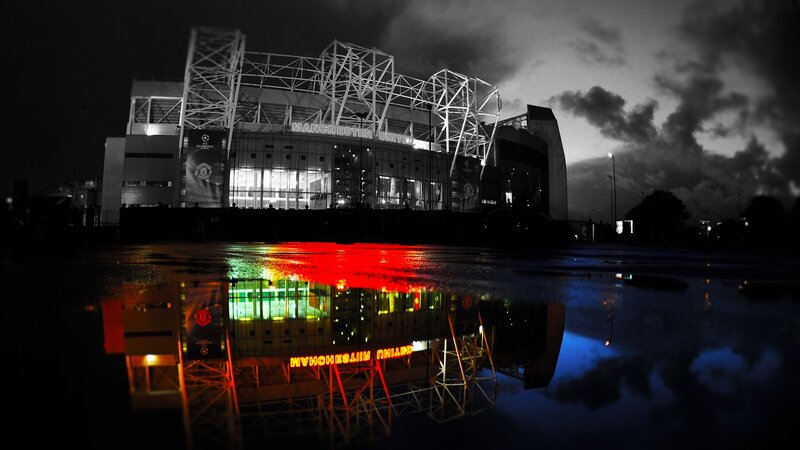 Old Trafford at night
