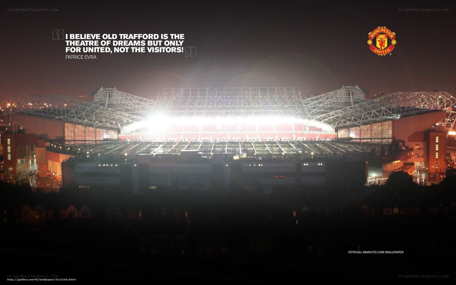 Old Trafford at night