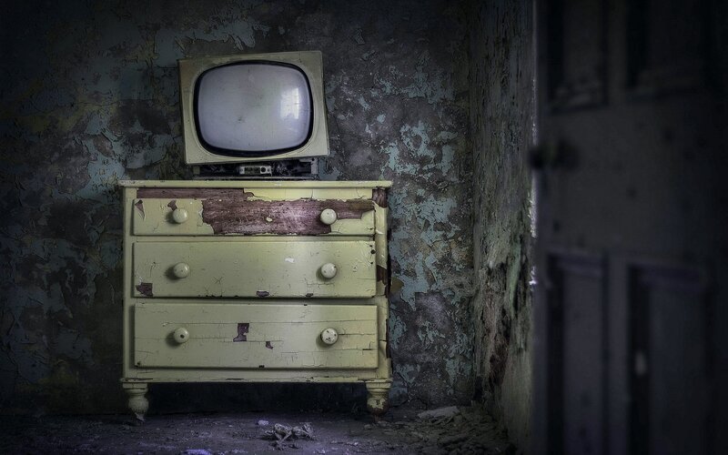 Old TV on Dresser