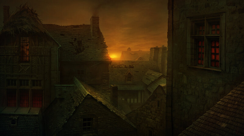 Old Village Rooftops