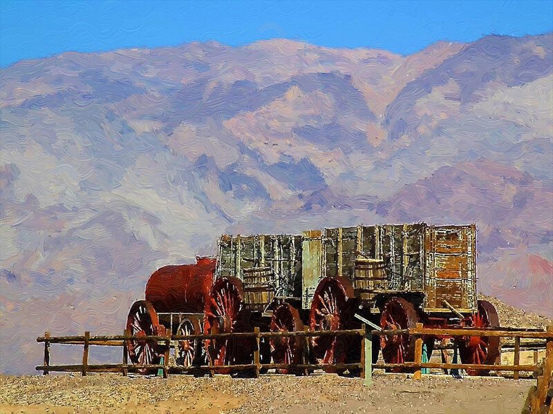 Old Wagon in Desert
