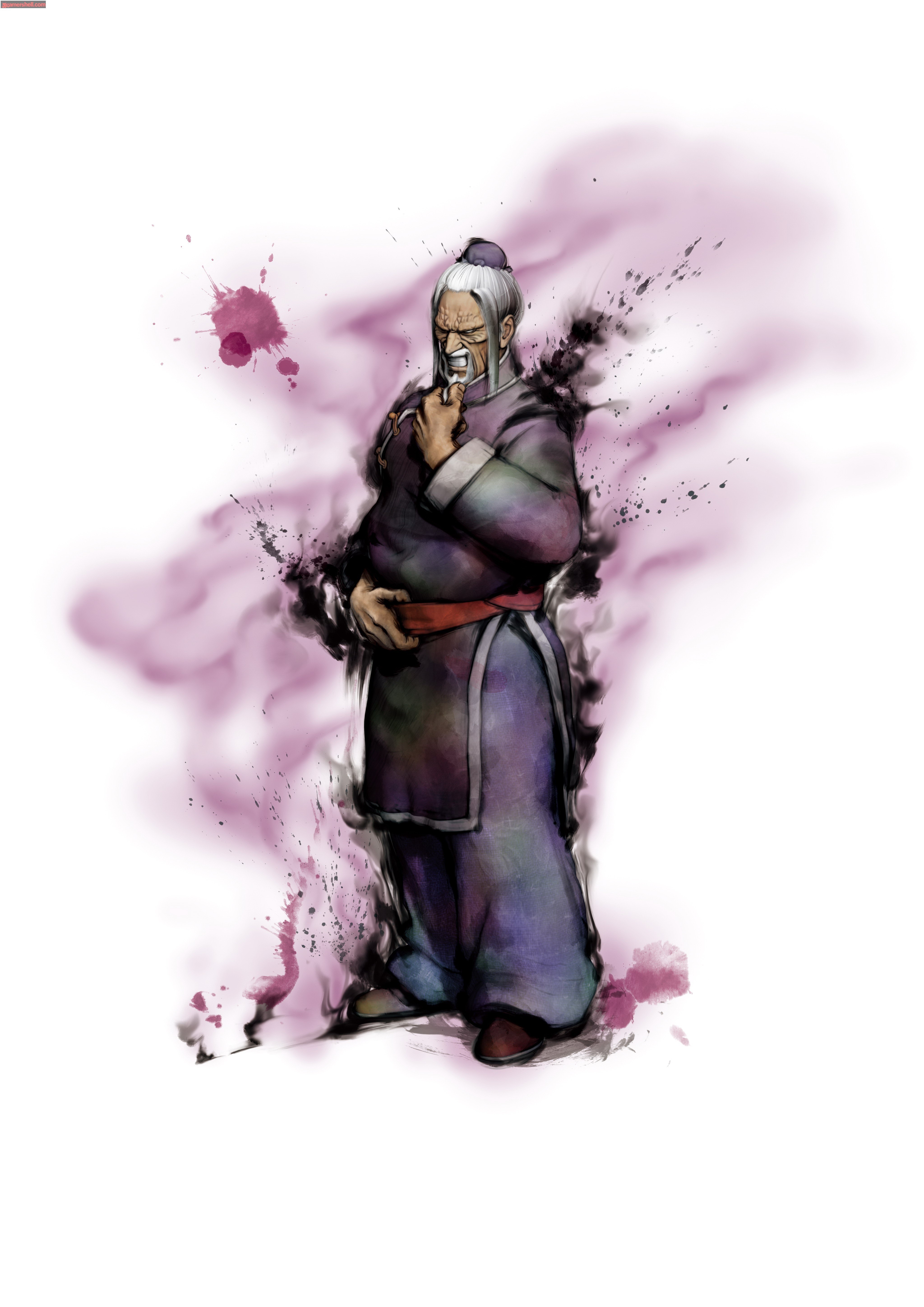 Old warrior with white hair