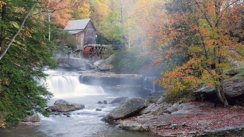 Old Water Mill by River