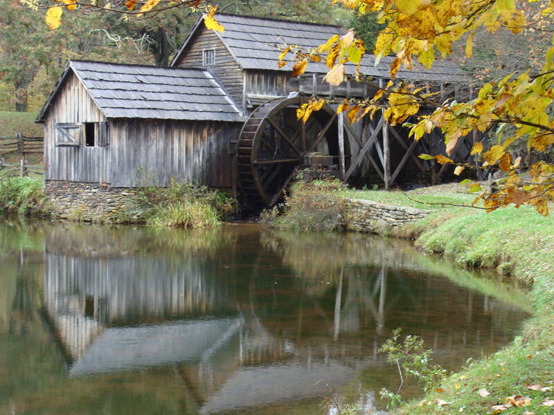 Old watermill by a river