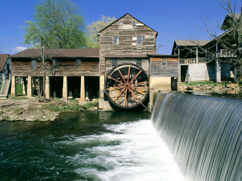 Old watermill by a river