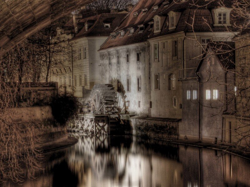 Old Watermill by Canal
