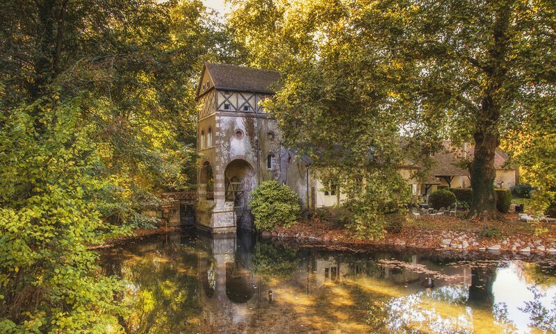 Old Watermill by River — Green