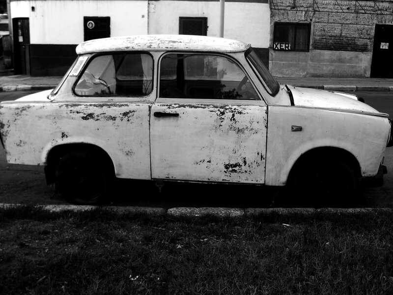 Old White Car