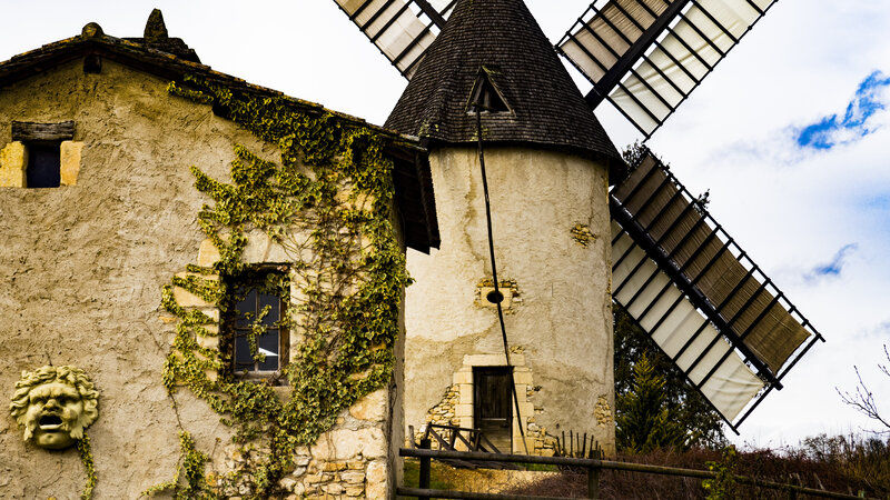 Old Windmill with Ivy
