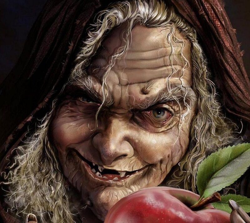 Old Witch with Apple