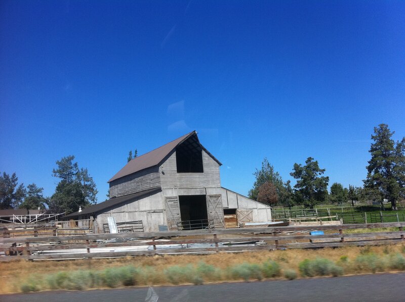Old Wooden Barn — Blue