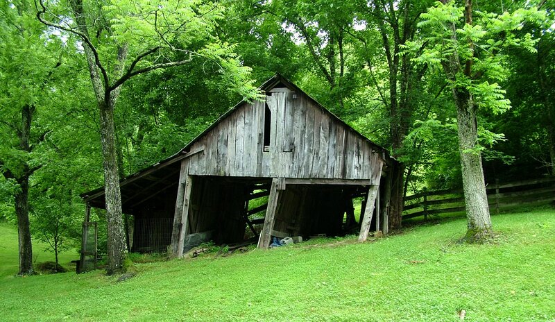 Old Wooden Barn — Green, Serene, Summer