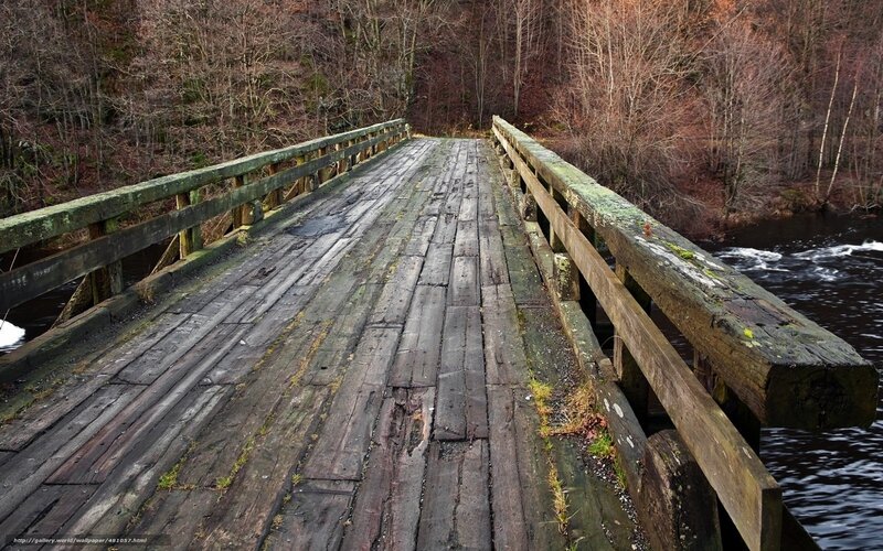 Old Wooden Bridge — Brown