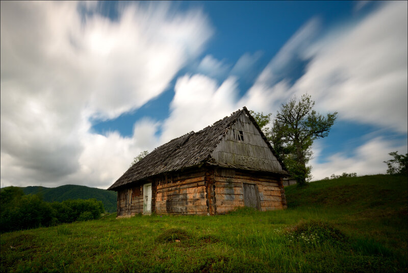 Old Wooden Cabin — Green
