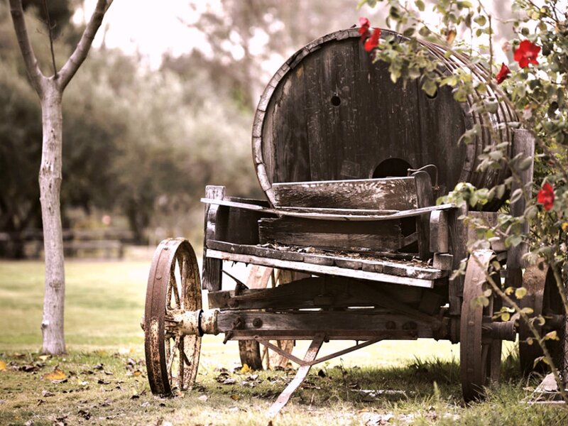 Old Wooden Cart — Brown