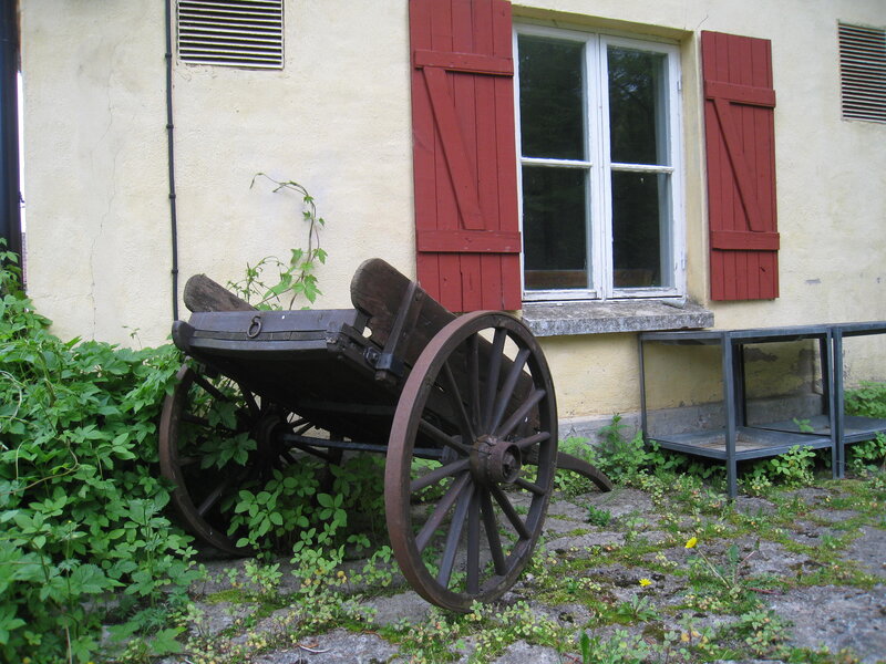 Old Wooden Cart — Yellow