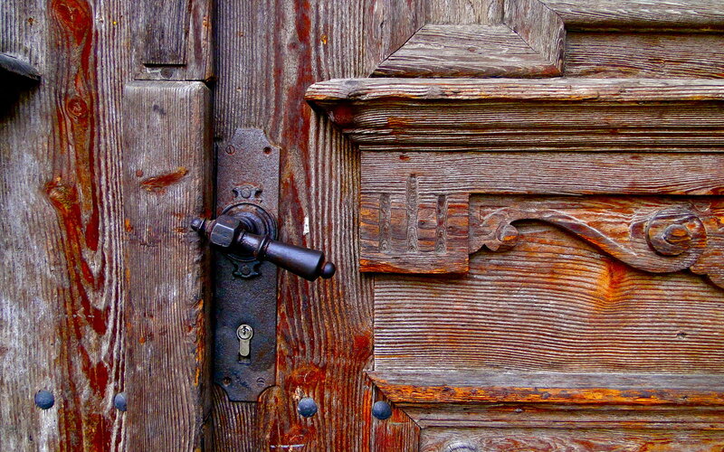 Old Wooden Door — Brown