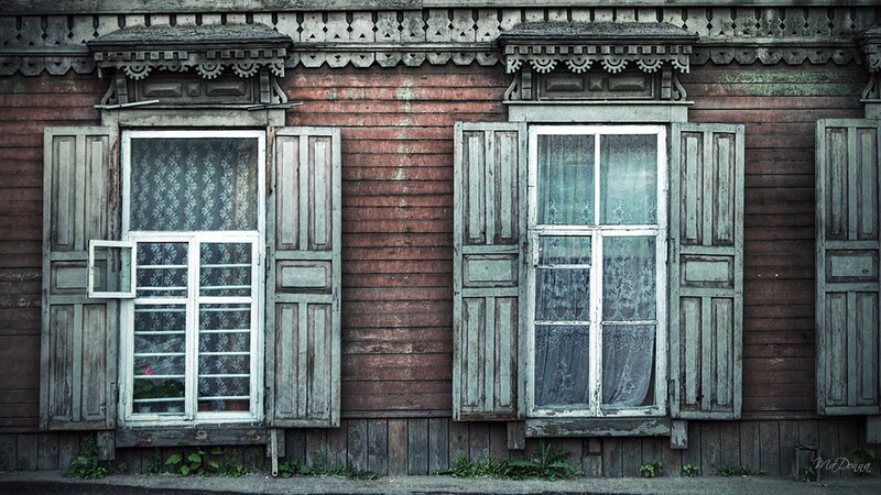 Old Wooden House — Brown, Dramatic, Photograph, Windows